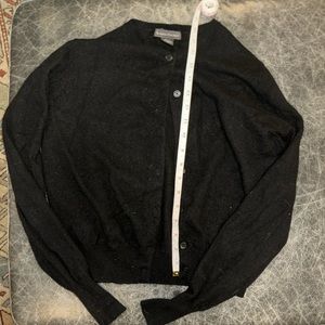 Banana Republic black cashmere cardigan, size M.